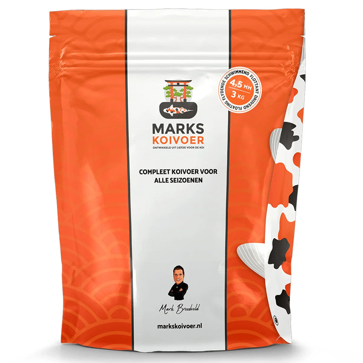 Marks Koivoer 4,5 mm 4 kg - Drijvend Premium Koivoer voor Groei & Kleur